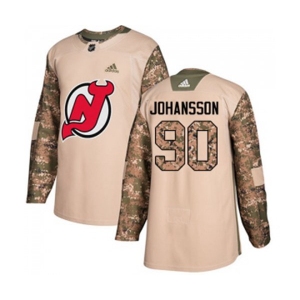 Youth New Jersey Devils #90 Marcus Johansson Authentic Camo Veterans Day Practice Hockey Jersey