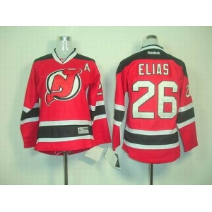 youth nhl jerseys new jersey devils #26 elias red