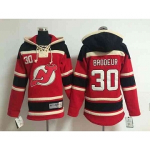 youth nhl jerseys new jersey devils #30 brodeur red[pullover hooded sweatshirt]