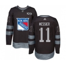 Adidas New York Rangers #11 Mark Messier Authentic Black 1917-2017 100th Anniversary NHL Jersey