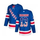 Adidas New York Rangers #13 Sergei Nemchinov Authentic Royal Blue USA Flag Fashion NHL Jersey