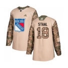 Adidas New York Rangers #18 Marc Staal Authentic Camo Veterans Day Practice NHL Jersey