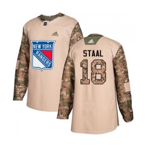 Adidas New York Rangers #18 Marc Staal Authentic Camo Veterans Day Practice NHL Jersey