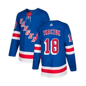 Adidas New York Rangers #18 Walt Tkaczuk Authentic Royal Blue Home NHL Jersey