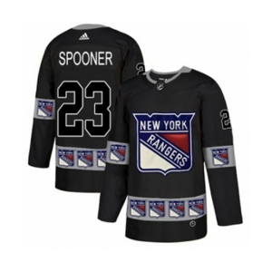 Adidas New York Rangers #23 Ryan Spooner Authentic Black Team Logo Fashion NHL Jersey