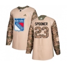 Adidas New York Rangers #23 Ryan Spooner Authentic Camo Veterans Day Practice NHL Jersey