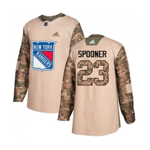 Adidas New York Rangers #23 Ryan Spooner Authentic Camo Veterans Day Practice NHL Jersey
