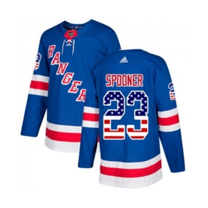 Adidas New York Rangers #23 Ryan Spooner Authentic Royal Blue USA Flag Fashion NHL Jersey