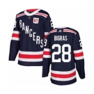 Adidas New York Rangers #28 Chris Bigras Authentic Navy Blue 2018 Winter Classic NHL Jersey