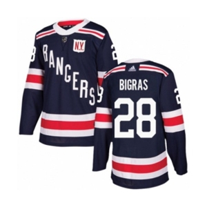 Adidas New York Rangers #28 Chris Bigras Authentic Navy Blue 2018 Winter Classic NHL Jersey