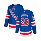 Adidas New York Rangers #28 Chris Bigras Authentic Royal Blue Home NHL Jersey