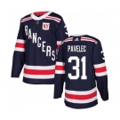 Adidas New York Rangers #31 Ondrej Pavelec Authentic Navy Blue 2018 Winter Classic NHL Jersey