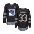 Adidas New York Rangers #33 Fredrik Claesson Authentic Black 1917-2017 100th Anniversary NHL Jersey