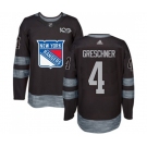 Adidas New York Rangers #4 Ron Greschner Premier Black 1917-2017 100th Anniversary NHL Jersey