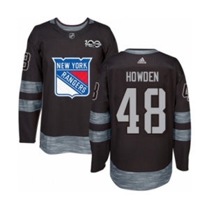 Adidas New York Rangers #48 Brett Howden Authentic Black 1917-2017 100th Anniversary NHL Jersey
