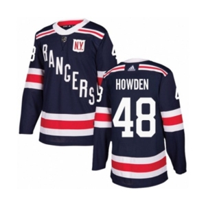 Adidas New York Rangers #48 Brett Howden Authentic Navy Blue 2018 Winter Classic NHL Jersey