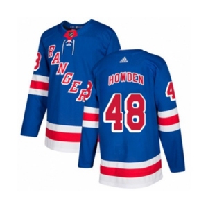 Adidas New York Rangers #48 Brett Howden Authentic Royal Blue Home NHL Jersey