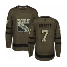 Adidas New York Rangers #7 Rod Gilbert Premier Green Salute to Service NHL Jersey