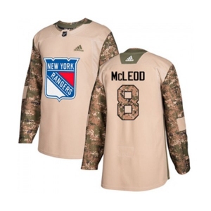 Adidas New York Rangers #8 Cody McLeod Authentic Camo Veterans Day Practice NHL Jersey