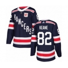 Adidas New York Rangers #82 Joey Keane Authentic Navy Blue 2018 Winter Classic NHL Jersey