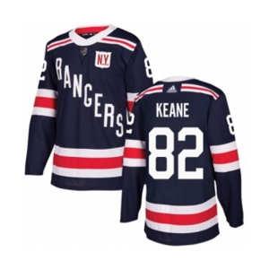 Adidas New York Rangers #82 Joey Keane Authentic Navy Blue 2018 Winter Classic NHL Jersey