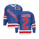 CCM New York Rangers #2 Brian Leetch Authentic Royal Blue 75TH Throwback NHL Jersey