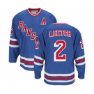 CCM New York Rangers #2 Brian Leetch Authentic Royal Blue Heroes of Hockey Alumni Throwback NHL Jersey