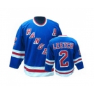 CCM New York Rangers #2 Brian Leetch Authentic Royal Blue Throwback NHL Jersey