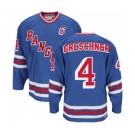 CCM New York Rangers #4 Ron Greschner Authentic Royal Blue Heroes of Hockey Alumni Throwback NHL Jersey