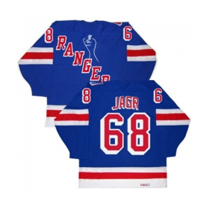 CCM New York Rangers #68 Jaromir Jagr Authentic Royal Blue New Throwback NHL Jersey