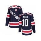 Men Adidas New York Rangers #10 J.T. Miller Navy Blue Authentic 2018 Winter Classic Stitched NHL Jersey