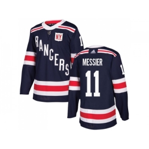 Men Adidas New York Rangers #11 Mark Messier Navy Blue Authentic 2018 Winter Classic Stitched NHL Jersey