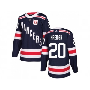 Men Adidas New York Rangers #20 Chris Kreider Navy Blue Authentic 2018 Winter Classic Stitched NHL Jersey