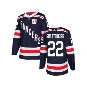Men Adidas New York Rangers #22 Kevin Shattenkirk Navy Blue Authentic 2018 Winter Classic Stitched NHL Jersey