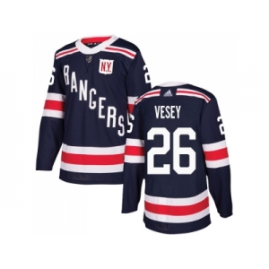 Men Adidas New York Rangers #26 Jimmy Vesey Navy Blue Authentic 2018 Winter Classic Stitched NHL Jersey