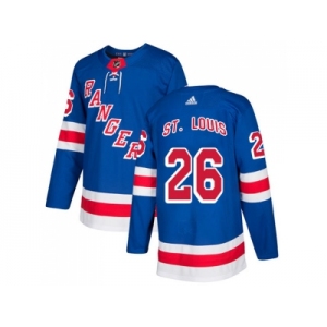 Men Adidas New York Rangers #26 Martin St.Louis Royal Blue Home Authentic Stitched NHL Jersey