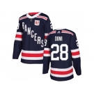 Men Adidas New York Rangers #28 Tie Domi Navy Blue Authentic 2018 Winter Classic Stitched NHL Jersey