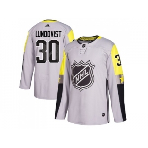 Men Adidas New York Rangers #30 Henrik Lundqvist Gray 2018 All-Star Metro Division Authentic Stitched NHL Jersey