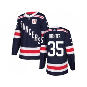 Men Adidas New York Rangers #35 Mike Richter Navy Blue Authentic 2018 Winter Classic Stitched NHL Jersey