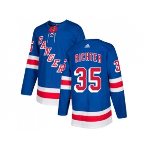 Men Adidas New York Rangers #35 Mike Richter Royal Blue Home Authentic Stitched NHL Jersey