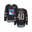 Men Adidas New York Rangers #40 Michael Grabner Black 1917-2017 100th Anniversary Stitched NHL Jersey