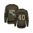 Men Adidas New York Rangers #40 Michael Grabner Green Salute to Service Stitched NHL Jersey