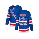 Men Adidas New York Rangers #55 Nick Holden Royal Blue Home Authentic USA Flag Stitched NHL Jersey