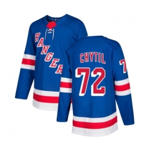Men Adidas New York Rangers #72 Filip Chytil Blue Home Stitched NHL Jersey