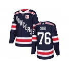 Men Adidas New York Rangers #76 Brady Skjei Navy Blue Authentic 2018 Winter Classic Stitched NHL Jersey