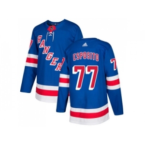 Men Adidas New York Rangers #77 Phil Esposito Royal Blue Home Authentic Stitched NHL Jersey