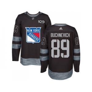 Men Adidas New York Rangers #89 Pavel Buchnevich Black 1917-2017 100th Anniversary Stitched NHL Jersey