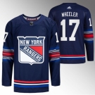 Men New York Rangers #17 Blake Wheeler Navy Stitched Jersey