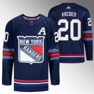 Men New York Rangers #20 Chris Kreider Navy Stitched Jersey