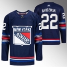 Men New York Rangers #22 Jonny Brodzinski Navy Stitched Jersey